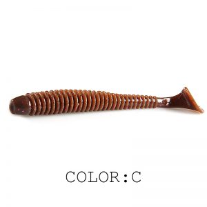 Luya Soft Fish Bait Thread T Tail Dual Color with Salt for Enhanced Fishing