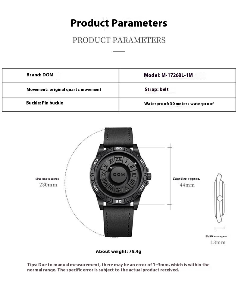 Customizable Magnetic Suspension Waterproof Watch - Unique and Stylish - Image 13