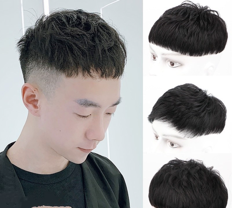 Korean Style Handsome Real Hair Fashionable Hot Fluffy Natural Wig