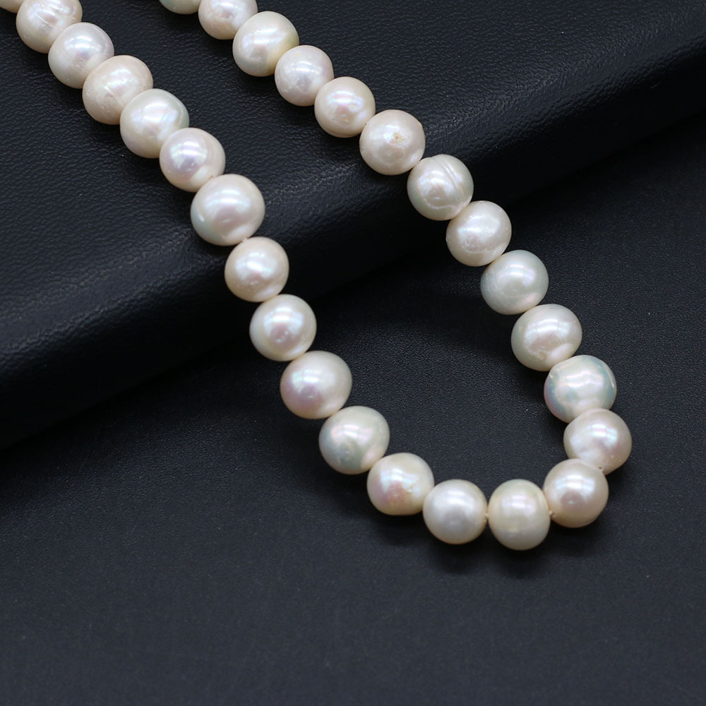 Natural Freshwater Pearl Punch Bead String - Elegant Jewelry Making Essential - Image 2