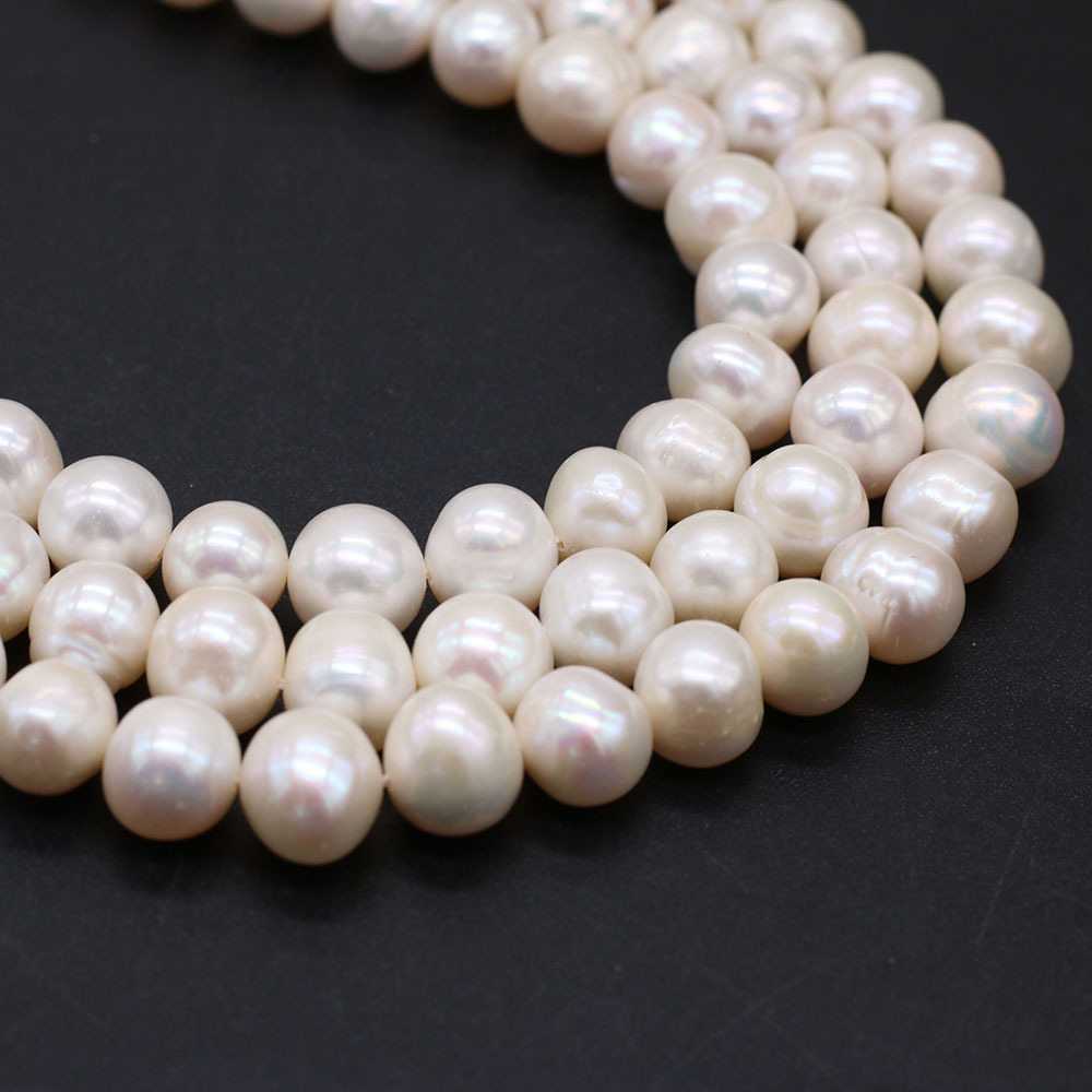 Natural Freshwater Pearl Punch Bead String - Elegant Jewelry Making Essential - Image 4