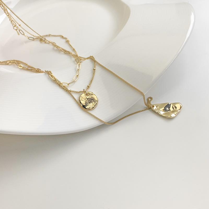 Stylish Multi-layer Clavicle Chain Necklace for Men and Women with Triangle Pendant - Image 2