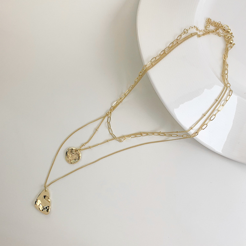 Stylish Multi-layer Clavicle Chain Necklace for Men and Women with Triangle Pendant - Image 6