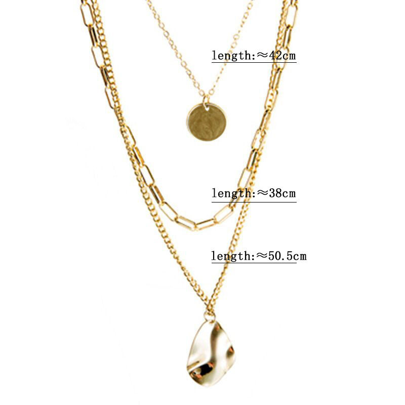 Stylish Multi-layer Clavicle Chain Necklace for Men and Women with Triangle Pendant - Image 14