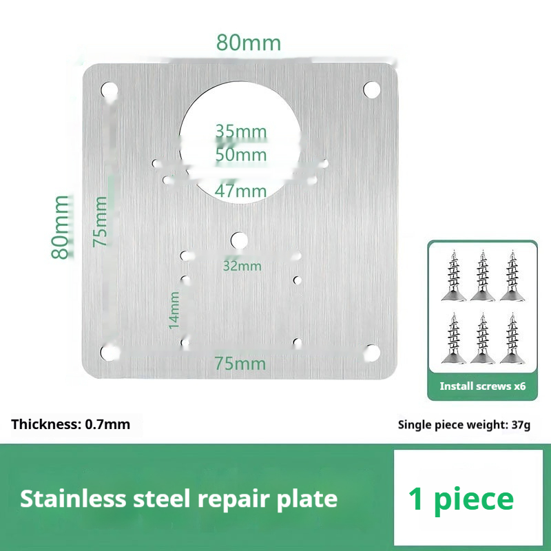 Durable Stainless Steel Cabinet Door Hinge Repair Patch for Quick Fixes