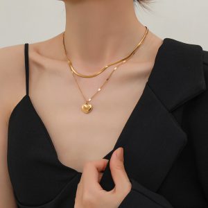 Double-layer Letter LOVE Necklace for Women - Stylish & Trendy Accessory