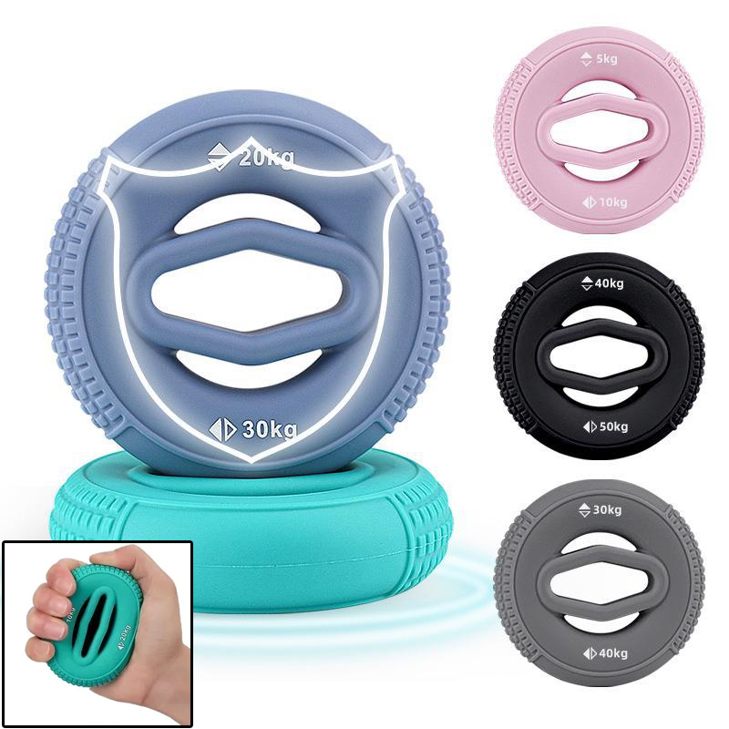 Hand Grip Strengthener - Silicone Finger Exerciser & Forearm Rings for Enhanced Grip Strength