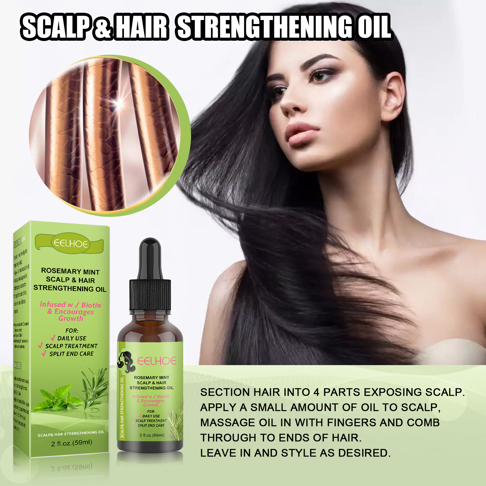 Rosemary Mint Hair Growth Fluid for Scalp Massage - Boost Your Hair Health - Image 11
