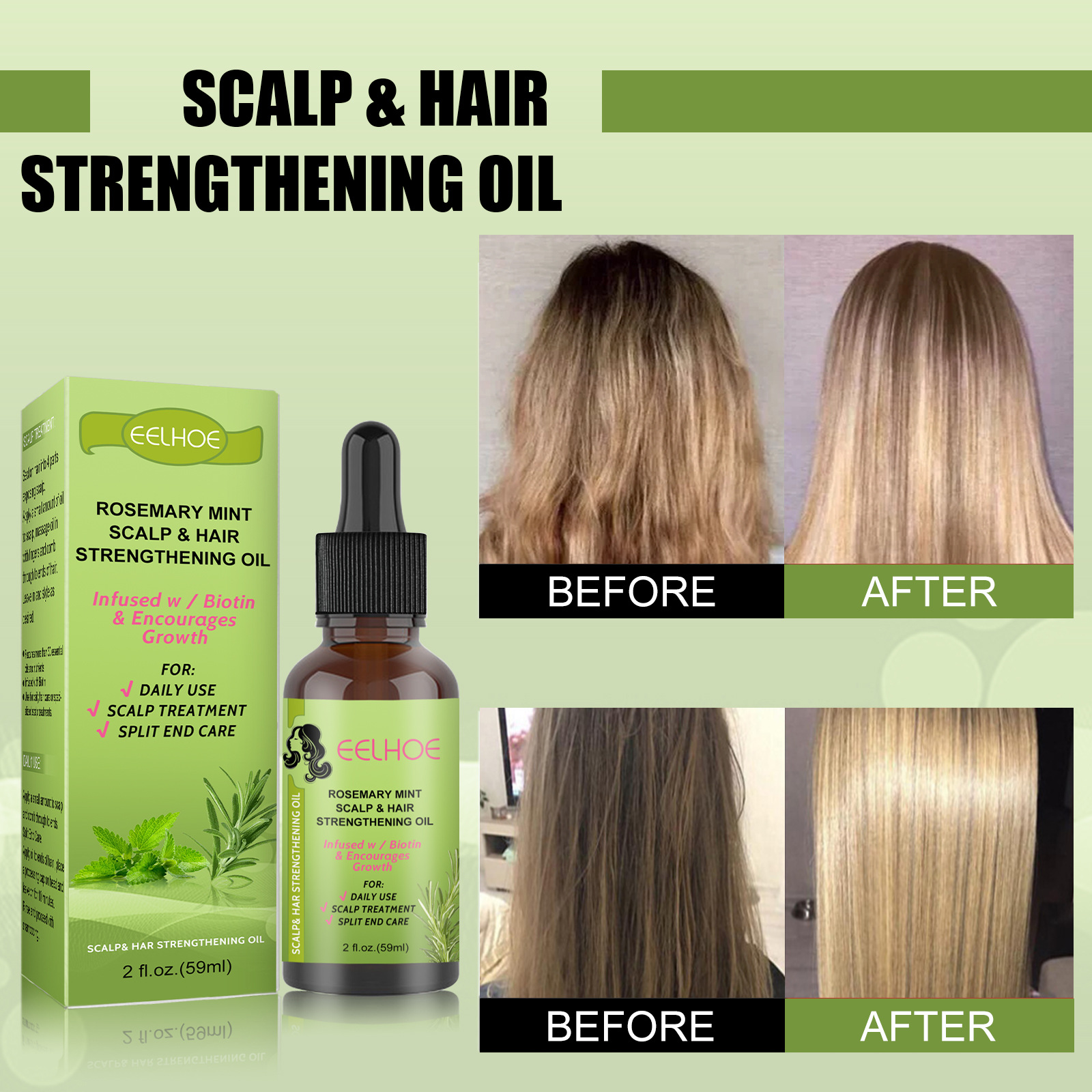 Rosemary Mint Hair Growth Fluid for Scalp Massage - Boost Your Hair Health - Image 38