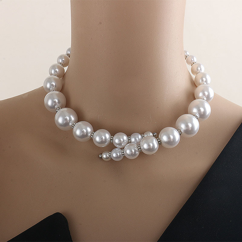 Elegant Open Size Pearl Collar Necklace for Women - Stylish Jewelry - Image 6