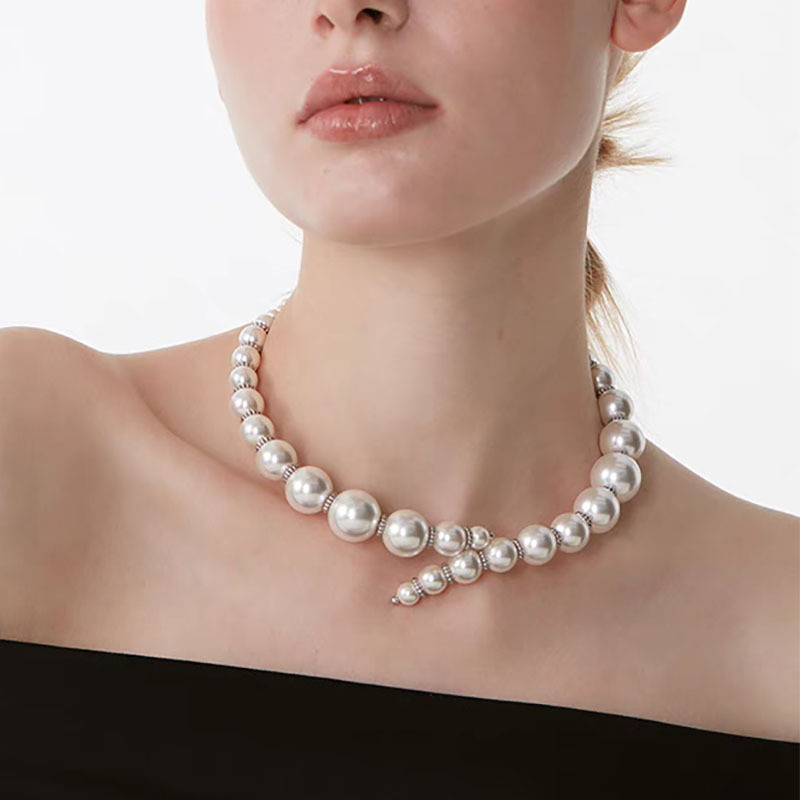 Elegant Open Size Pearl Collar Necklace for Women - Stylish Jewelry - Image 7