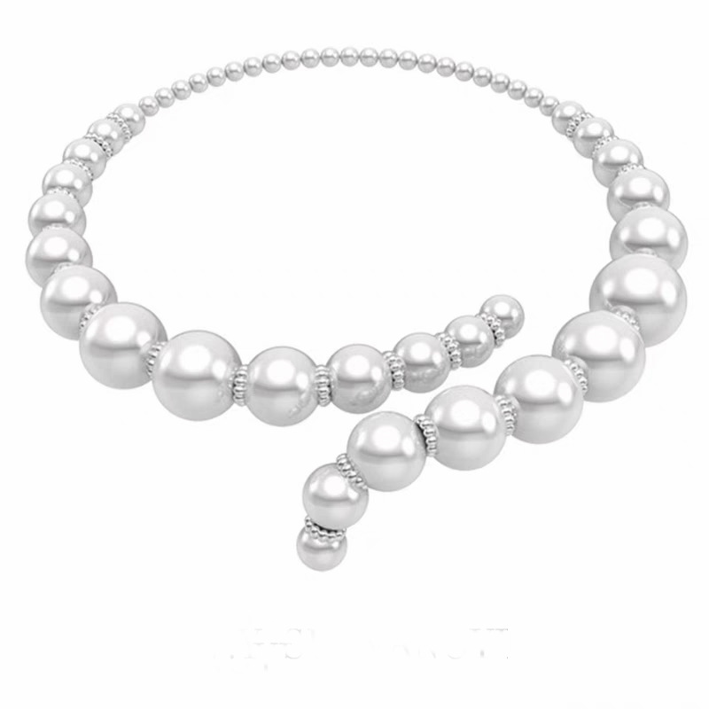 Elegant Open Size Pearl Collar Necklace for Women - Stylish Jewelry - Image 8