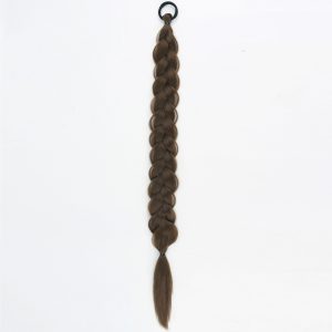 24-inch Women's Braid Hair Ring for Horse Tail - Durable Rubber Band Strip