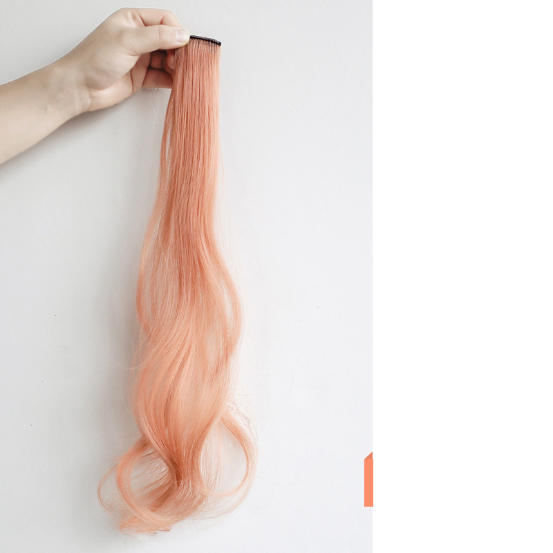 Curly Hair Wig with Hanging Ears | Long Highlighted Extensions in Trendy Colors - Image 2