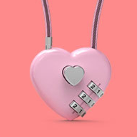 Peach Heart Long Wire Rope Love Lock - Perfect for Romantic Keepsakes - Image 3