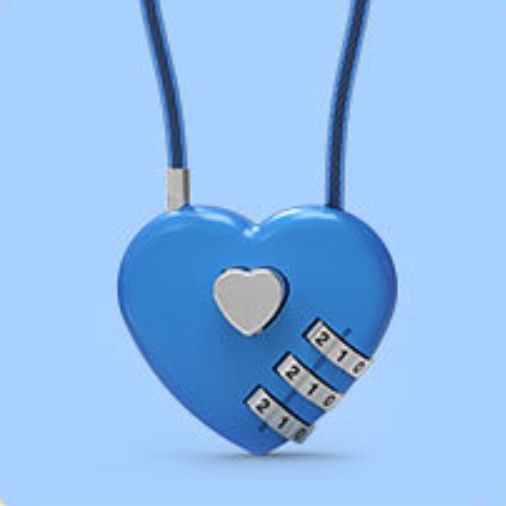 Peach Heart Long Wire Rope Love Lock - Perfect for Romantic Keepsakes - Image 6