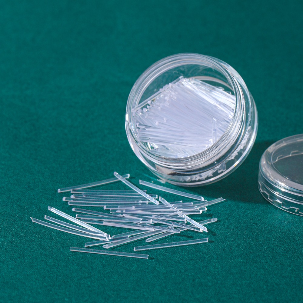 1 Box of Stunning Hypoallergenic Transparent Earrings with 14mm Invisible Ear Sticks on a Plastic Pillar for Everyday Women's Wear - Image 5