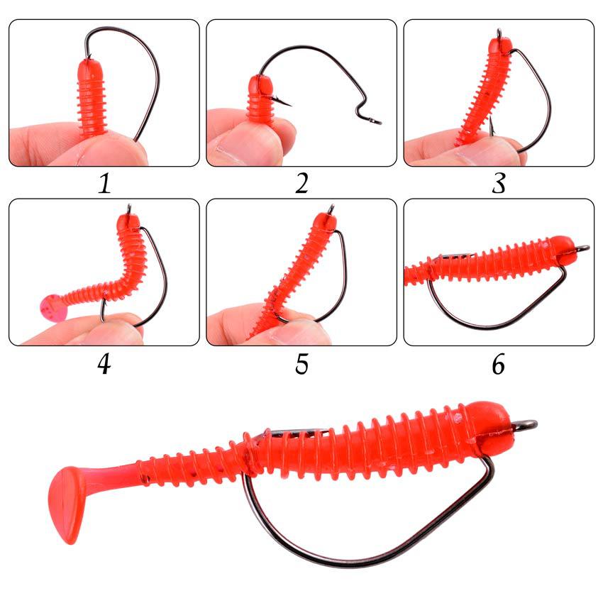 High Carbon Steel Soft Insect Lure Bait for Sea Fishing - Grouper Crank Hook with Narrow & Wide Belly Design - Image 3