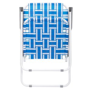 2-Pack Blue and White Striped Beach Chairs for Ultimate Comfort