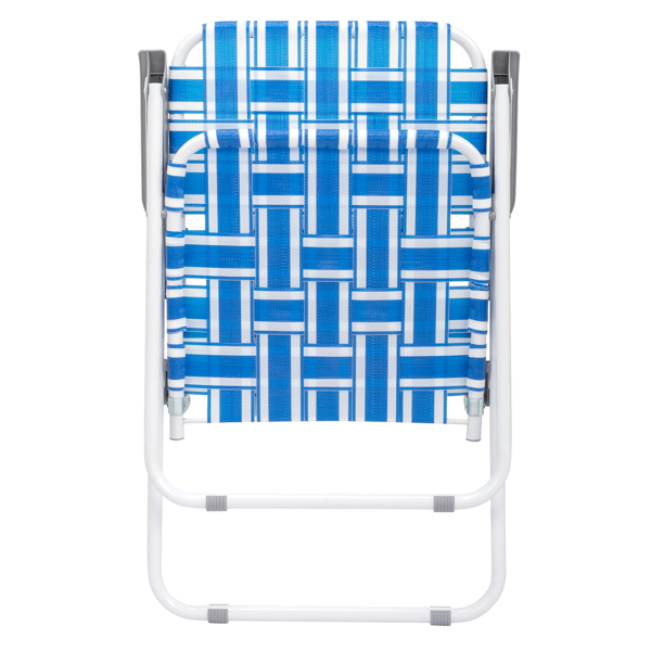 2-Pack Blue and White Striped Beach Chairs for Ultimate Comfort