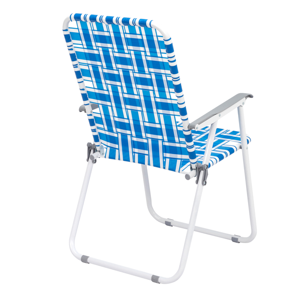 2-Pack Blue and White Striped Beach Chairs for Ultimate Comfort - Image 7
