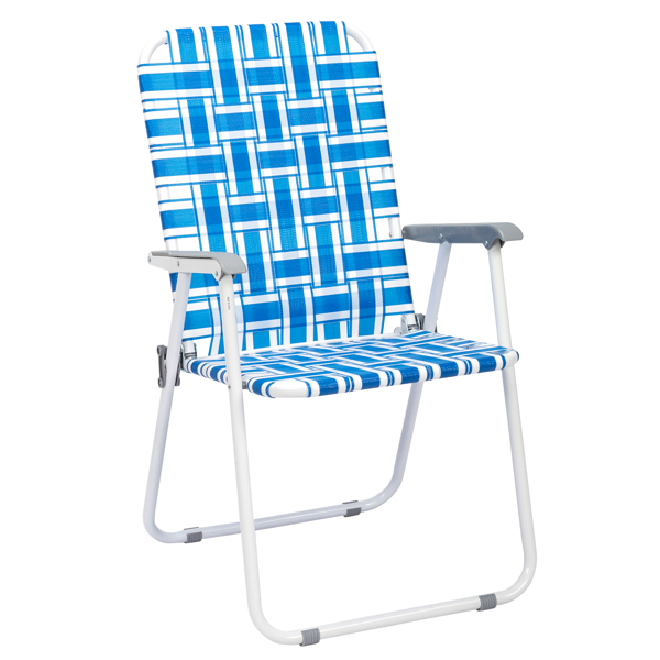 2-Pack Blue and White Striped Beach Chairs for Ultimate Comfort - Image 13