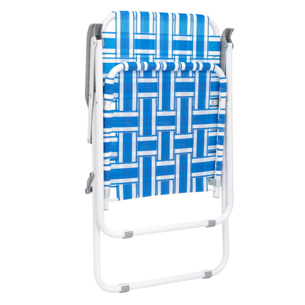 2-Pack Blue and White Striped Beach Chairs for Ultimate Comfort - Image 16