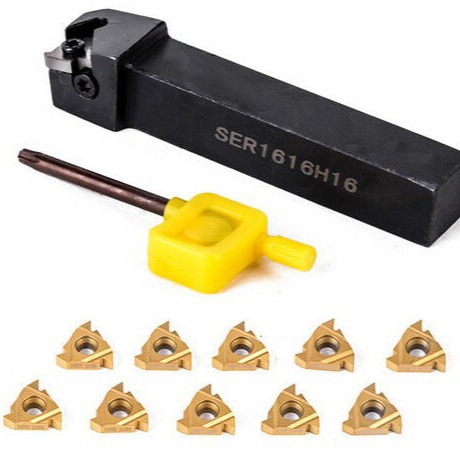 SER1616H16 CNC Knife Set - 10 Pieces with 16ER AG60 Blades & 1 Wrench