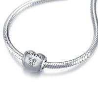 925 Sterling Silver Heart Zircon Charm Bracelet Necklace for Mom - Image 3