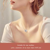 925 Sterling Silver Heart Zircon Charm Bracelet Necklace for Mom - Image 4