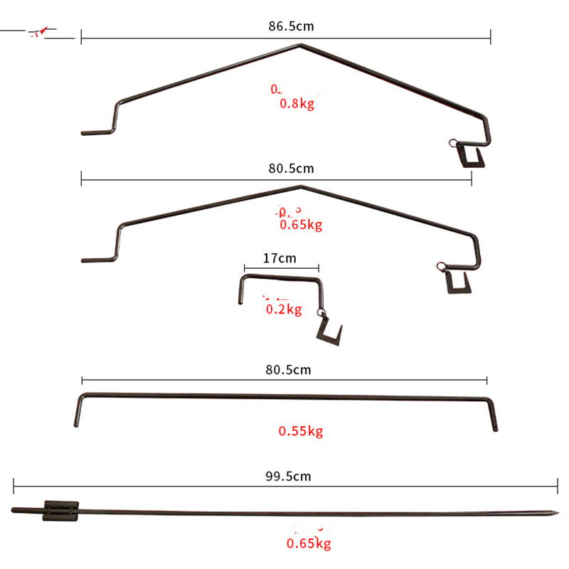 Outdoor Camping Iron Lamp Rack for Mountain Enthusiasts - Durable & Reliable - Image 5