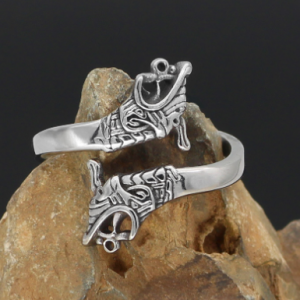 Asgard Handcrafted Adjustable Jormungand Ring in Premium Stainless Steel