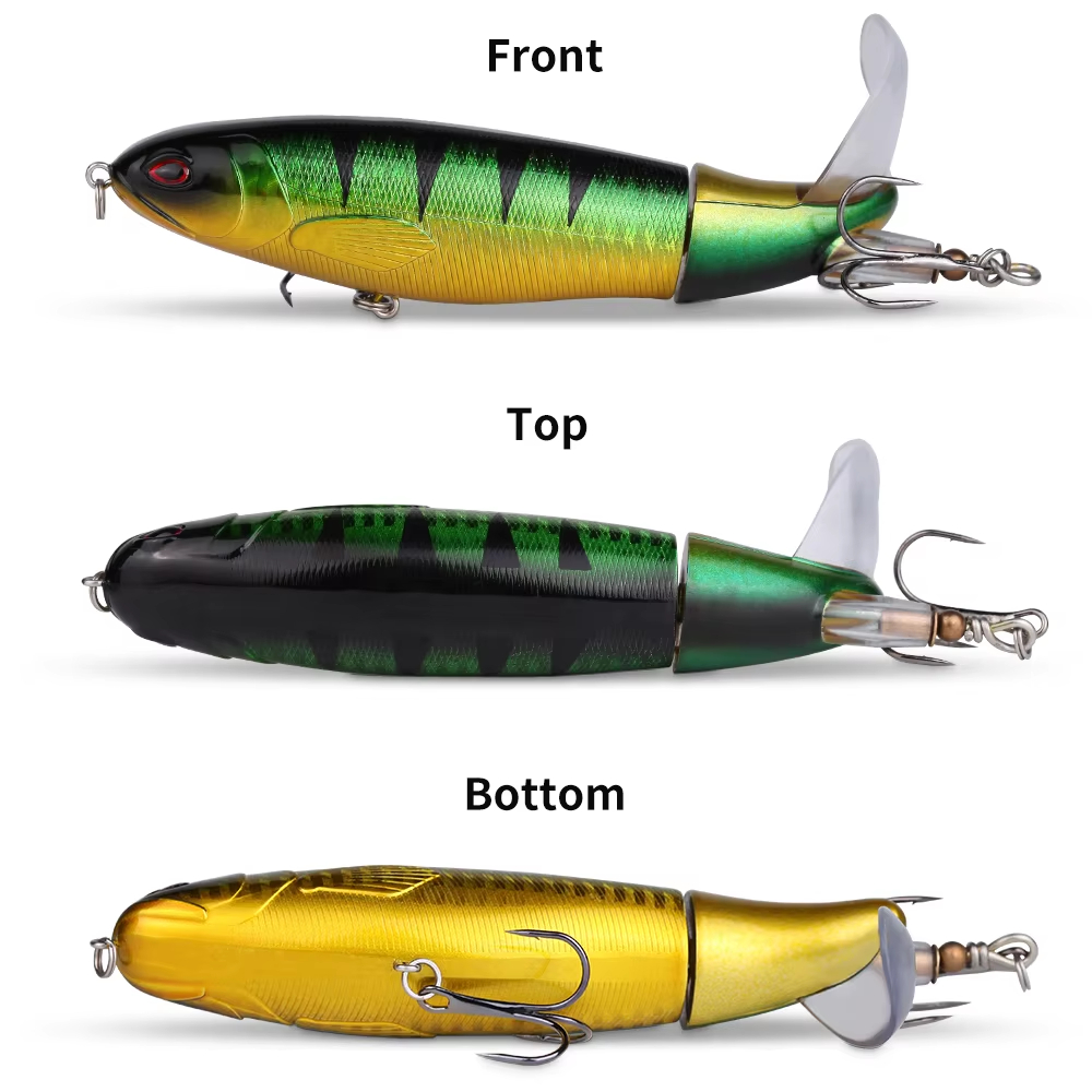 10pcs 1set 35g 14cm Realistic Topwater Fishing Lure Kit with Lifelike Swiveling Tail for Freshwater & Saltwater Fishing - Image 3