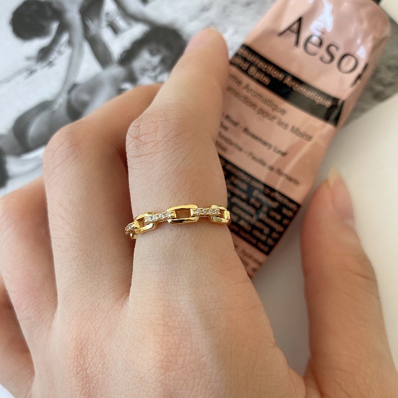 S925 Sterling Silver Adjustable Diamond Ring - Stylish Hollow Flower Design - Image 2