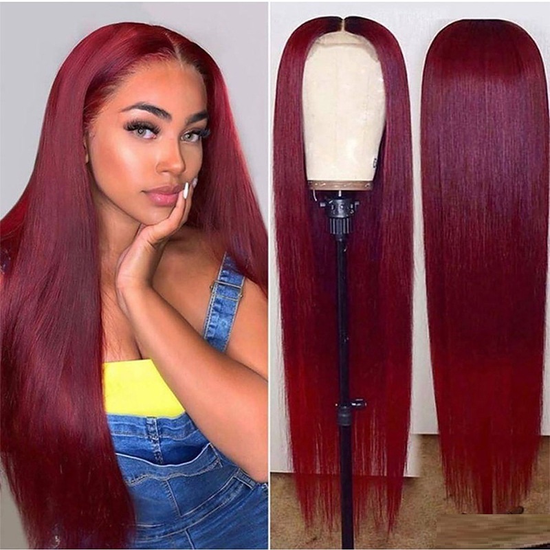 Full Headgear Long Straight Front Lace Wig - Sleek Smooth Hair for All Occasions - Image 3