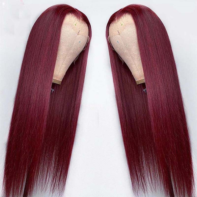 Full Headgear Long Straight Front Lace Wig - Sleek Smooth Hair for All Occasions - Image 4