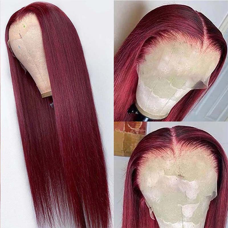 Full Headgear Long Straight Front Lace Wig - Sleek Smooth Hair for All Occasions - Image 5