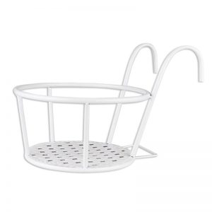 Chrome Black Metal Outdoor Plant Pot Holder - Stylish Flower Decoration