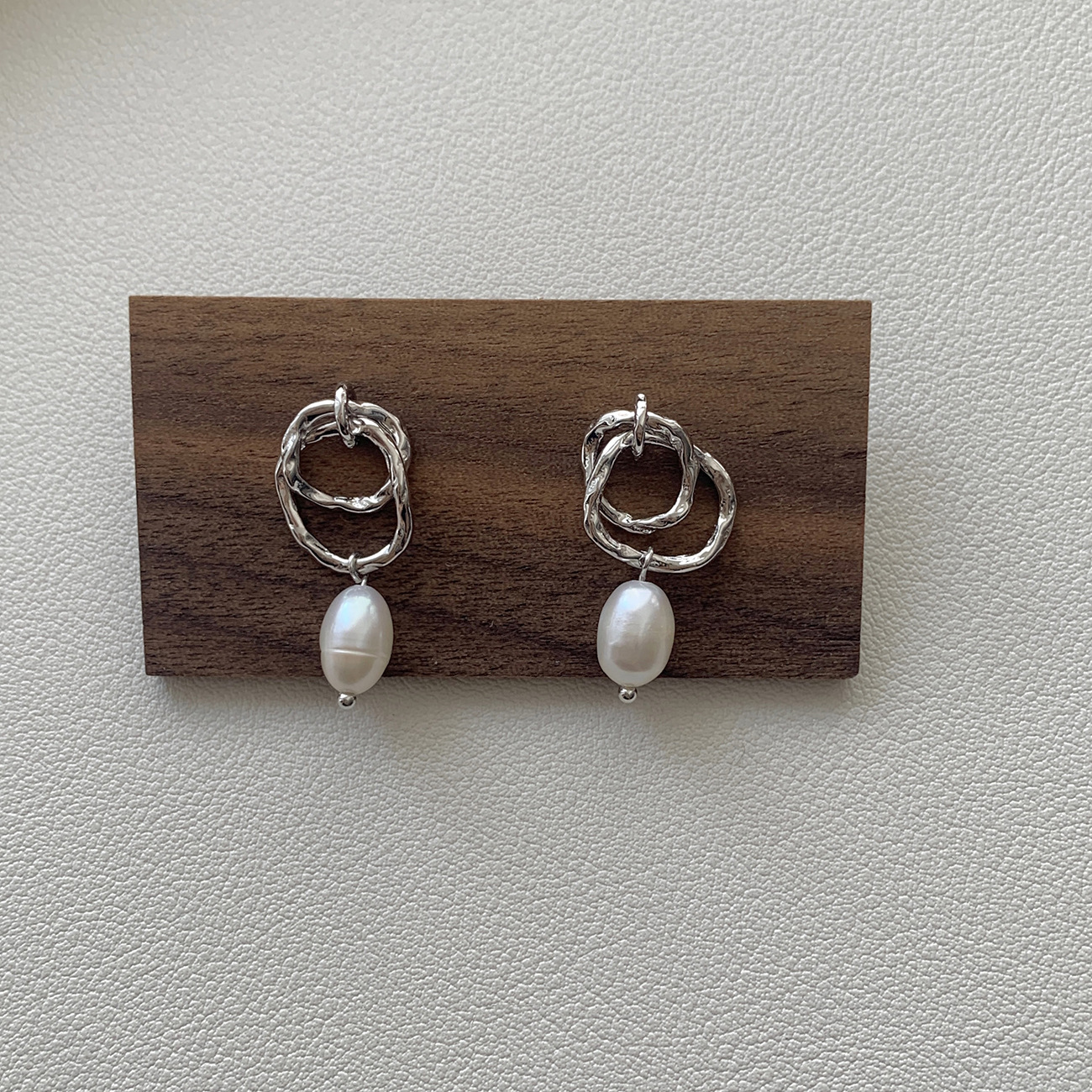 S925 Sterling Silver Double Layer Circle Earrings - Elegant Ear Studs - Image 5