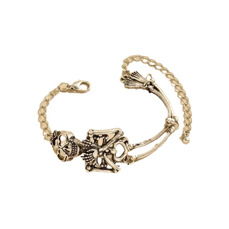 Bold Skull Bracelet for Humans - Trendy Halloween Hand Jewelry - Image 5