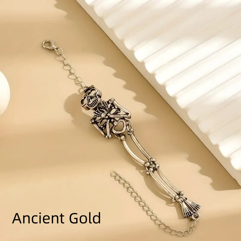 Bold Skull Bracelet for Humans - Trendy Halloween Hand Jewelry - Image 7