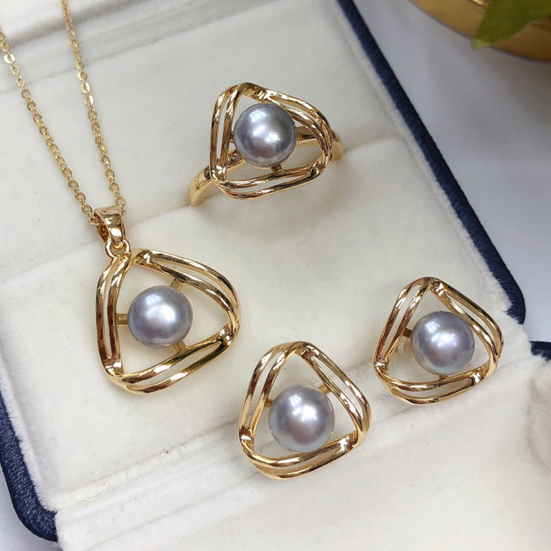 Elegant Freshwater Pearl Necklace Set - Simple and Exquisite Design - Image 3