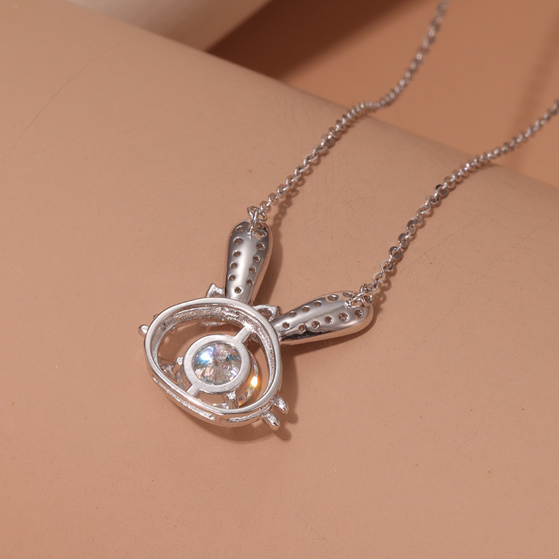 Charming Rabbit Necklace in S925 Sterling Silver - Korean Style for Female Students - Image 4