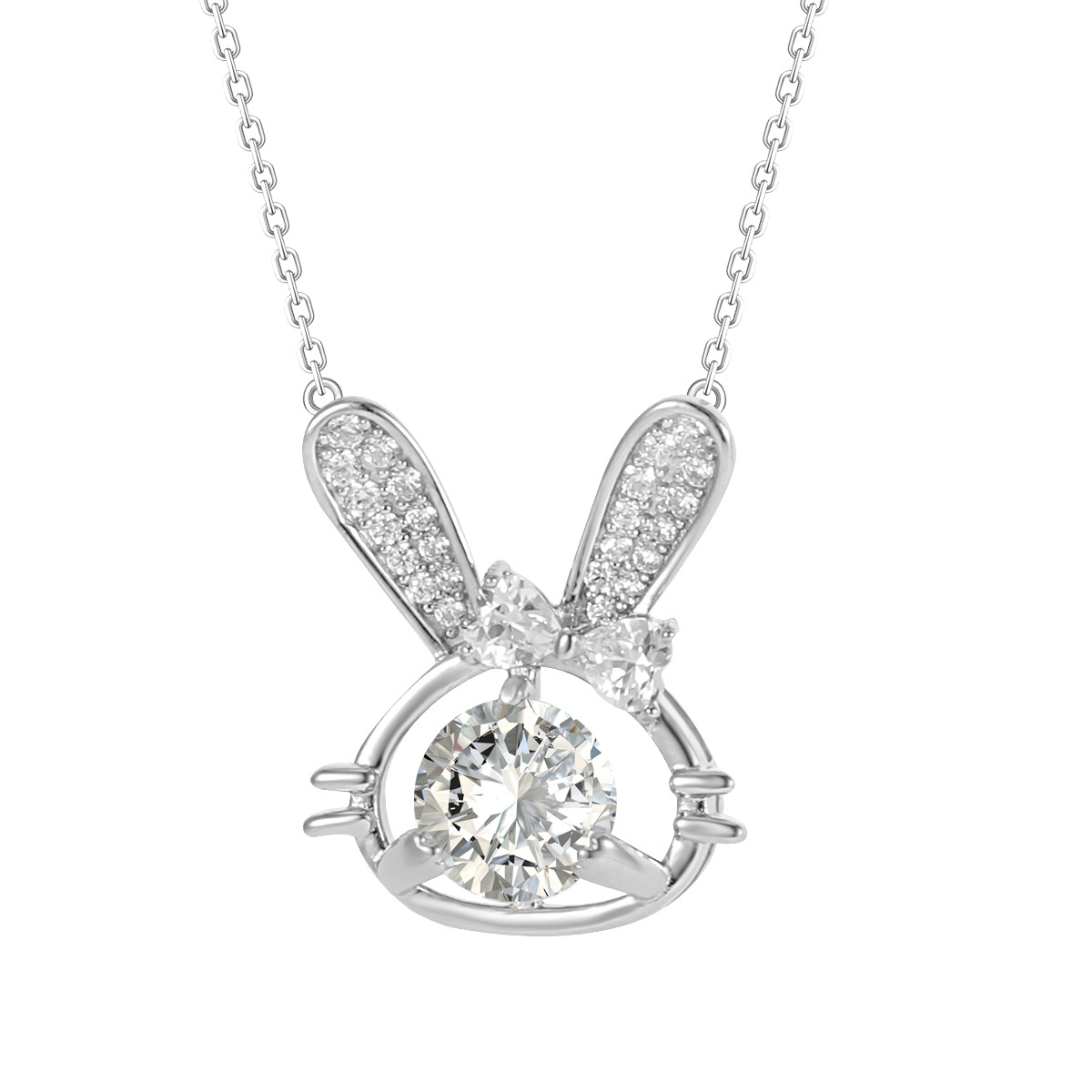 Charming Rabbit Necklace in S925 Sterling Silver - Korean Style for Female Students - Image 6