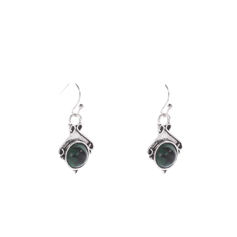 Elegant Dark Green Opal Inlaid Earrings for Stunning Style - Image 5