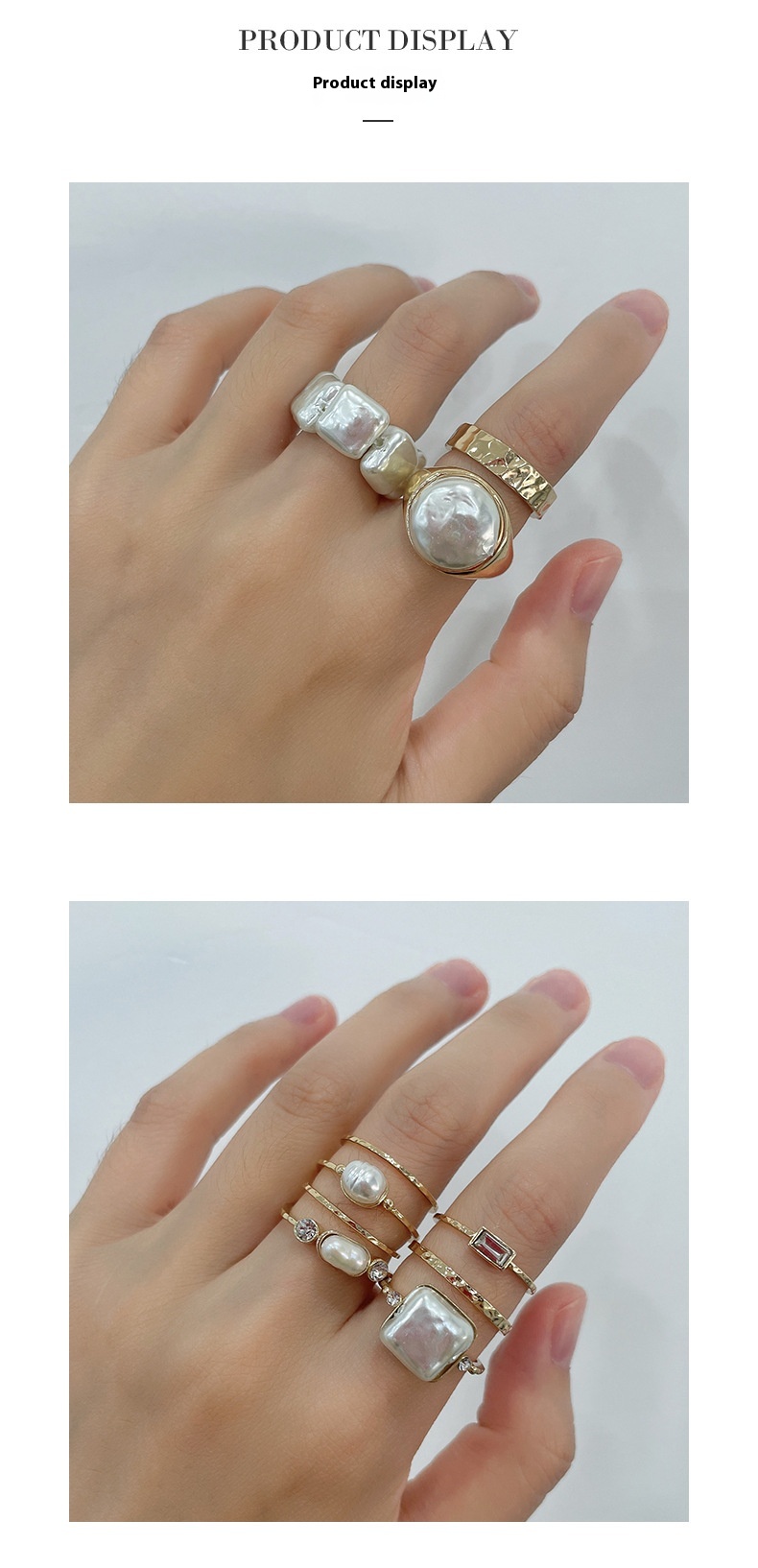 Elegant Alloy Gold Plated Pearl Ring - Stunning Jewelry for Every Occasion - Image 11