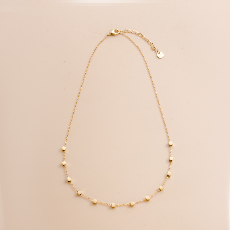 Stylish Niche Small Square Necklace in Durable Stainless Steel - Image 5