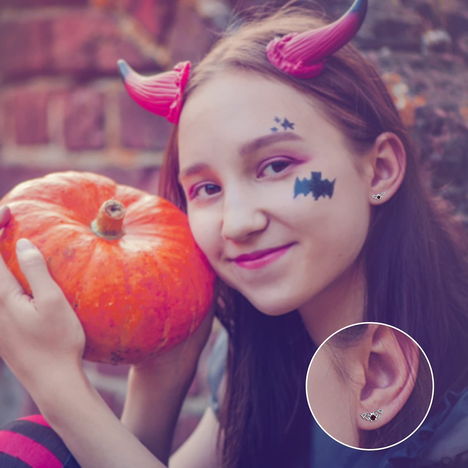 Bat Earrings in 925 Sterling Silver | Opal Bat Jewelry Gifts for Women & Girls - Image 5