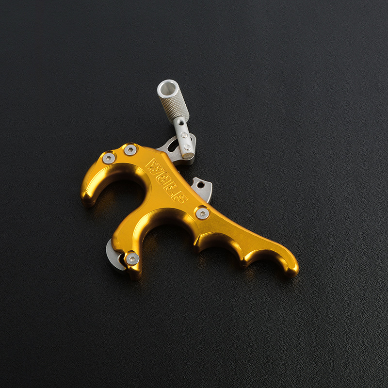Bow and Arrow Accessories: Cam Bow Four-Finger Grip Metal Release Aid for Precision Shooting - Image 2