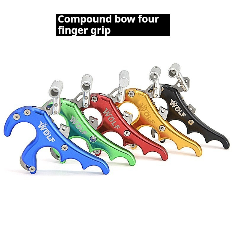 Bow and Arrow Accessories: Cam Bow Four-Finger Grip Metal Release Aid for Precision Shooting - Image 3